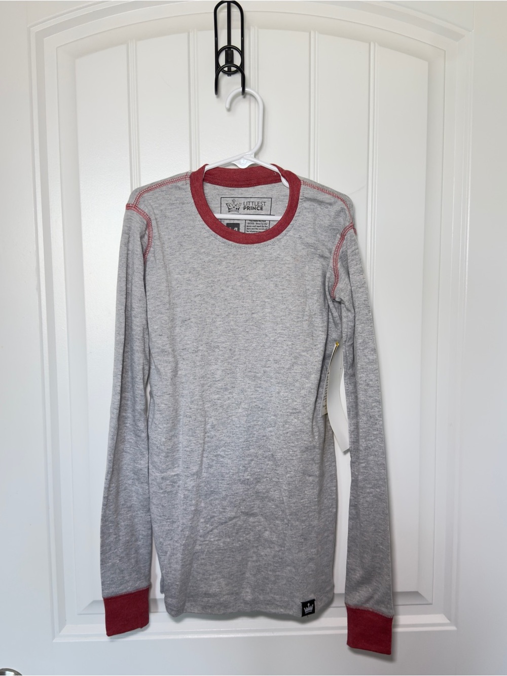 Littlest Prince Size 14 BoysGray Long Sleeve Lounge Shirt